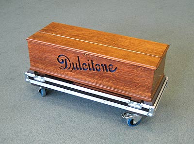 dulcitone on its flight case